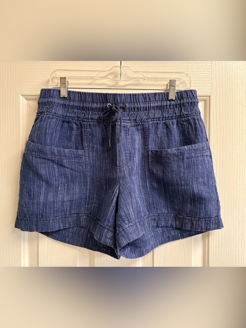 Athleta Linen Cabo Shorts 4” Inseam - Blue